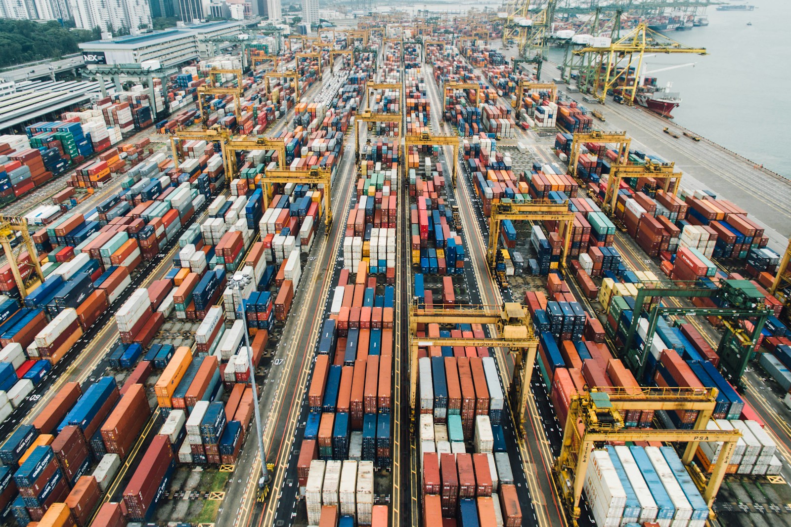 Container port supporting international exports